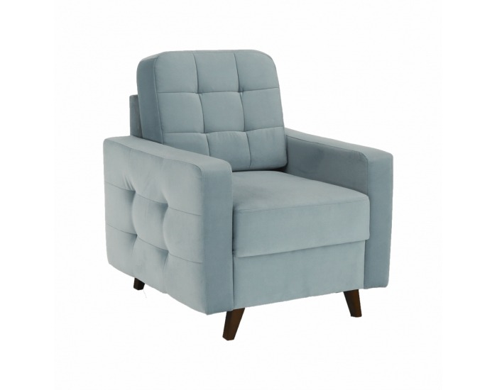 Kreslo Medlin - mentolová / orech