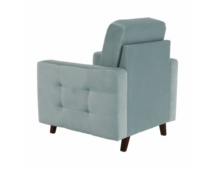 Kreslo Medlin - mentolová / orech