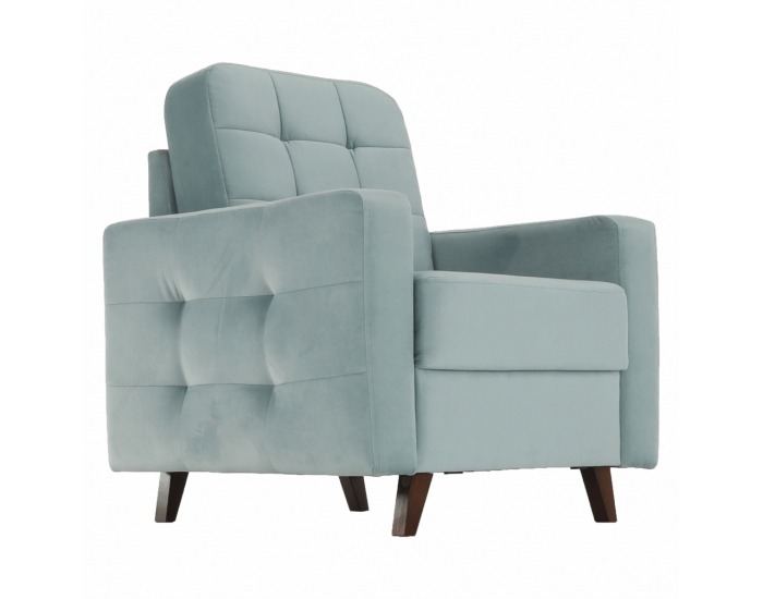 Kreslo Medlin - mentolová / orech