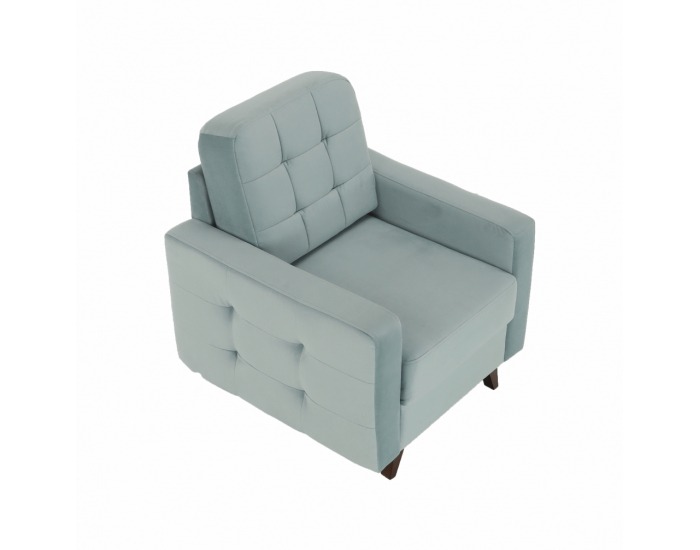 Kreslo Medlin - mentolová / orech