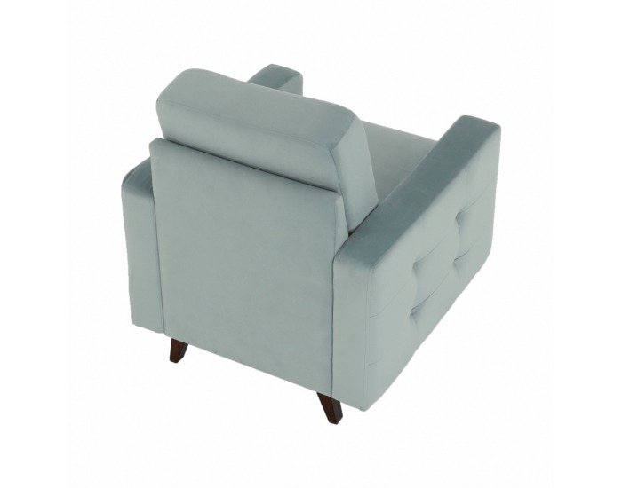 Kreslo Medlin - mentolová / orech