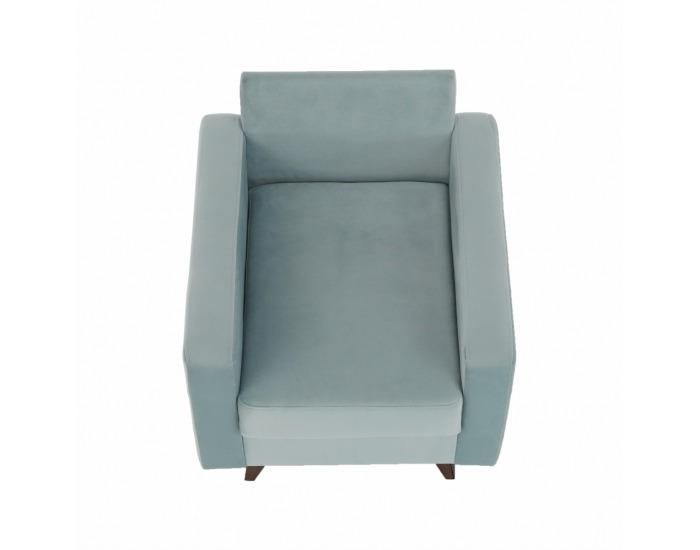 Kreslo Medlin - mentolová / orech