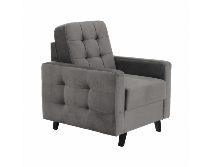 Kreslo Medlin - sivá / wenge