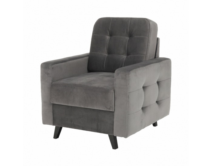 Kreslo Medlin - sivá / wenge