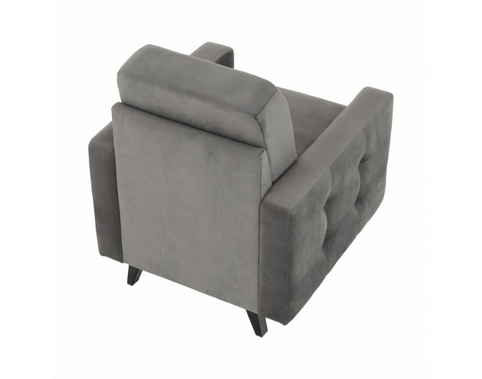 Kreslo Medlin - sivá / wenge