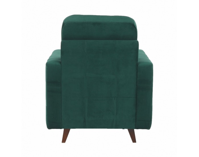Kreslo Medlin - smaragdová / orech