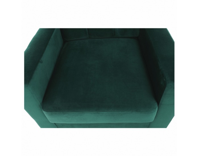 Kreslo Medlin - smaragdová / orech