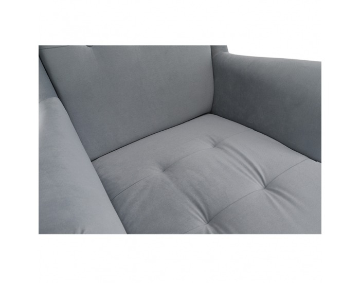 Kreslo (ušiak) Rufino - svetlosivá / orech