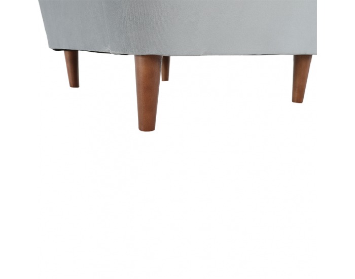 Kreslo (ušiak) Rufino - svetlosivá / orech