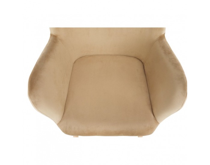 Kreslo s taburetkou Lager New - béžová / buk