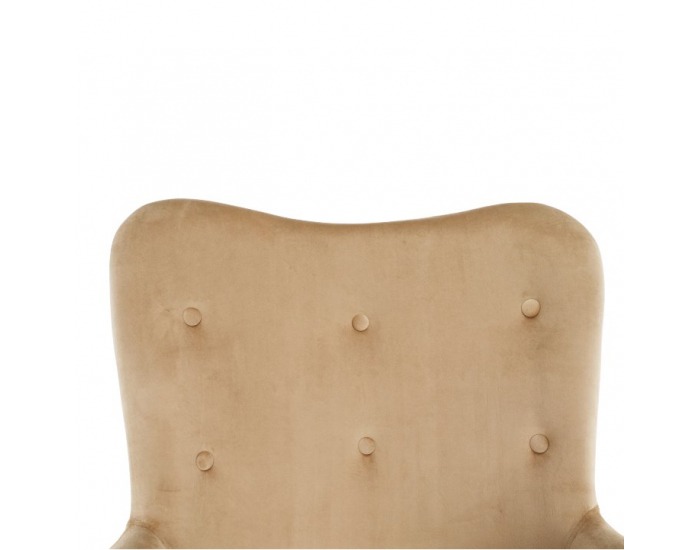 Kreslo s taburetkou Lager New - béžová / buk