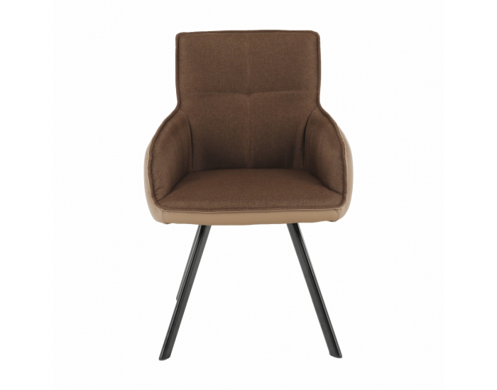 Kreslo Tasman - hnedá / svetlohnedá / čierna