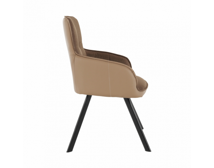 Kreslo Tasman - hnedá / svetlohnedá / čierna