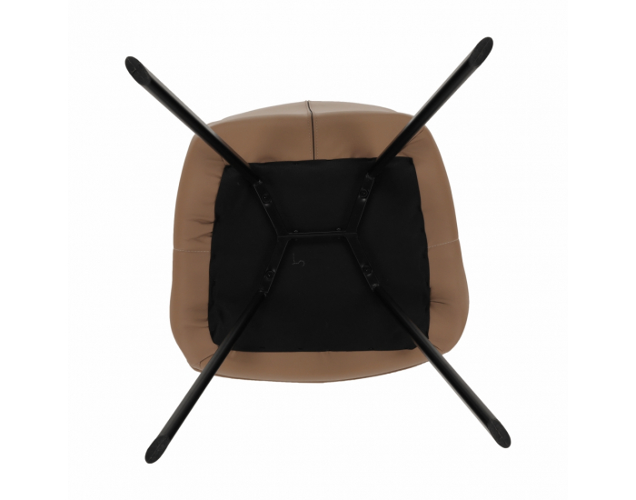 Kreslo Tasman - hnedá / svetlohnedá / čierna