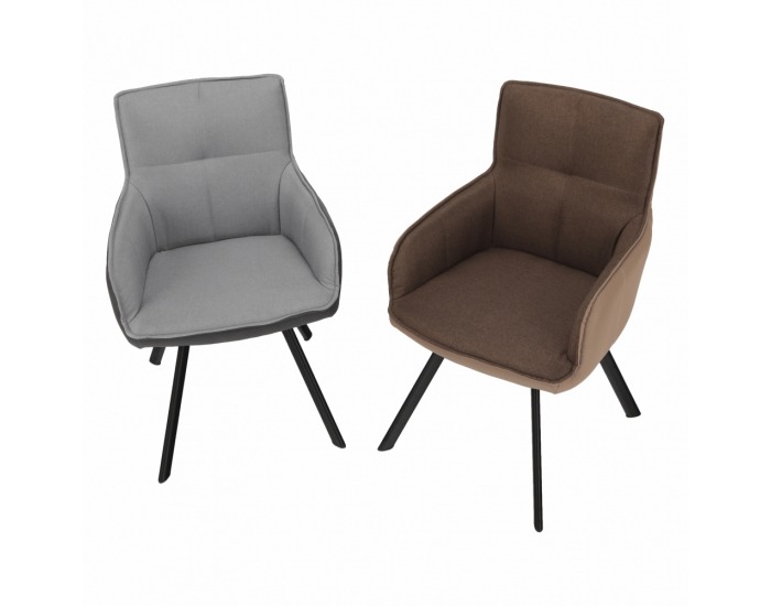 Kreslo Tasman - sivá / tmavosivá / čierna