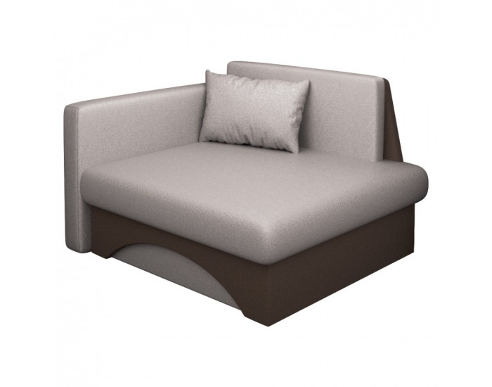 Rozkladacie kreslo s úložným priestorom Kuboš New L- béžovosivá (taupe) / hnedá