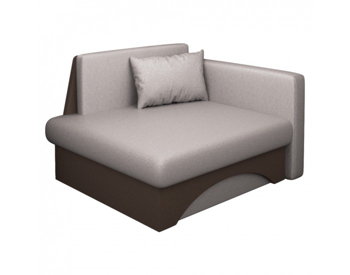 Rozkladacie kreslo s úložným priestorom Kuboš New P- béžovosivá (taupe) / hnedá