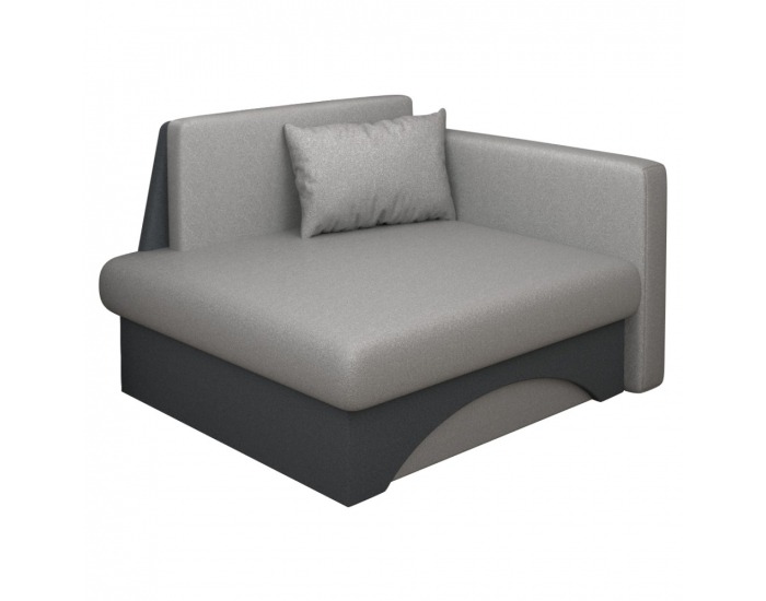 Rozkladacie kreslo s úložným priestorom Kuboš New P - sivá / tmavosivá