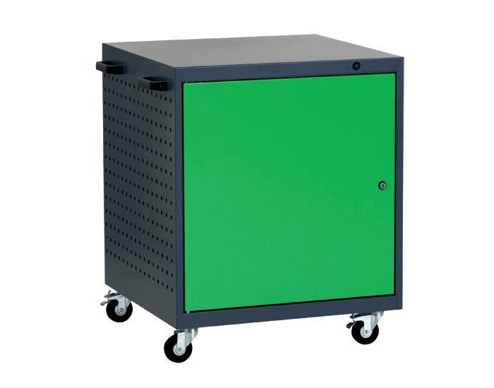 Mobilný kontajner k pracovnému stolu na kolieskach L1 - grafit / zelená