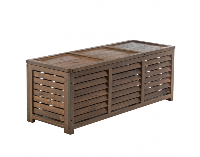Záhradný úložný box Ladam - hnedá