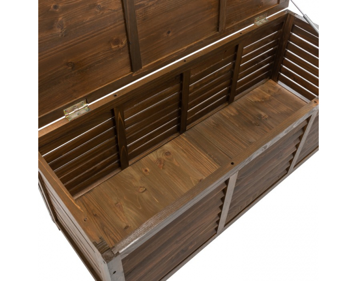 Záhradný úložný box Ladam - hnedá