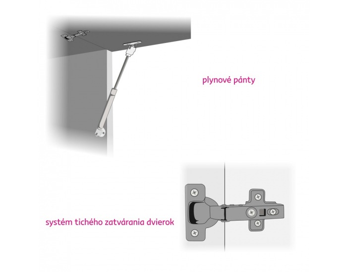 Rohová univerzálna kuchynská linka Laft 300x220 - grafit / dub craft