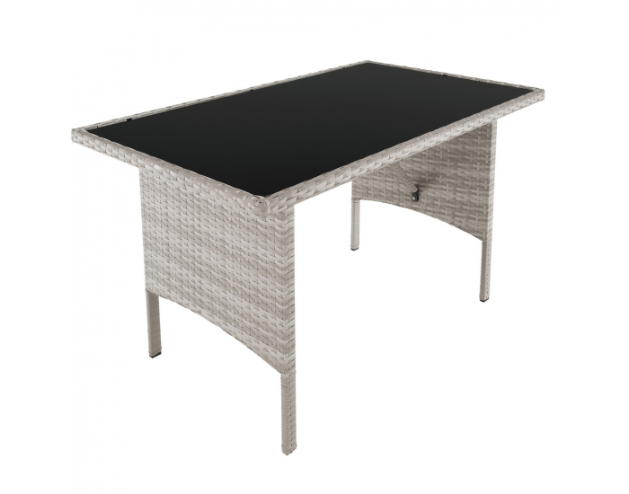 Záhradný nábytok z umelého ratanu Lalen - svetlosivá