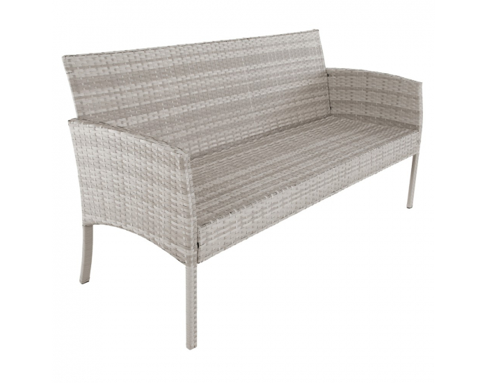 Záhradný nábytok z umelého ratanu Lalen - svetlosivá