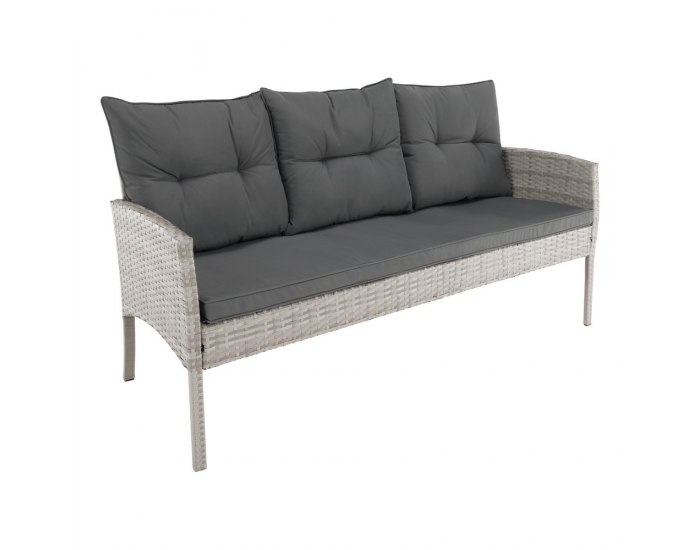 Záhradný nábytok z umelého ratanu Lalen - svetlosivá