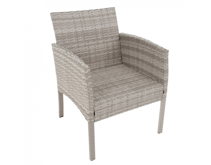 Záhradný nábytok z umelého ratanu Lalen - svetlosivá