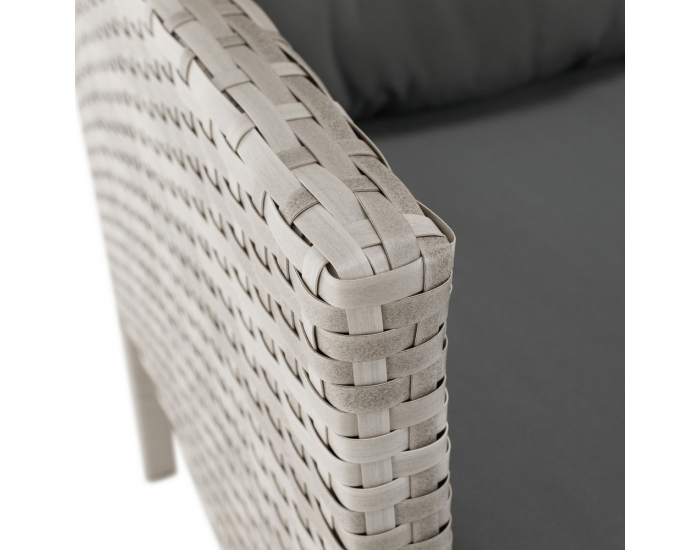 Záhradný nábytok z umelého ratanu Lalen - svetlosivá