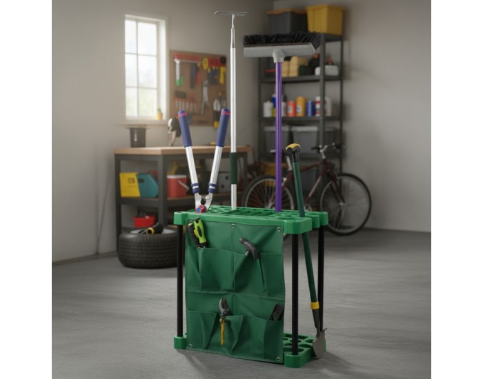Stojan na záhradné náradie Lamal New - zelená / sivá