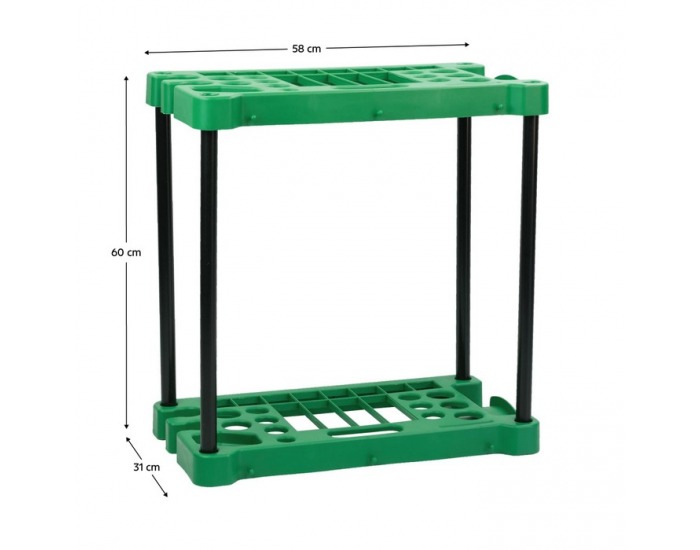 Stojan na záhradné náradie Lamal New - zelená / sivá