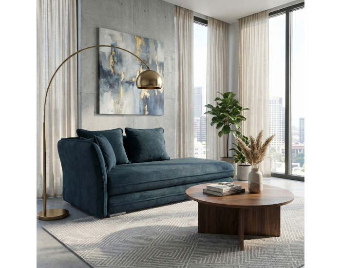 Leňoška s úložným priestorom Lamba L - modrá