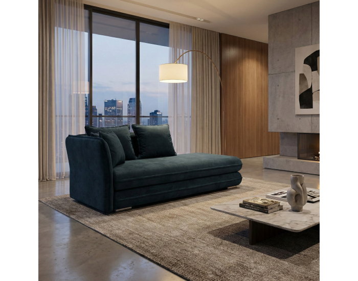 Leňoška s úložným priestorom Lamba L - modrá