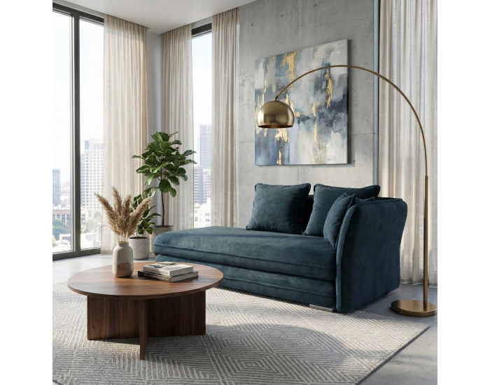 Leňoška s úložným priestorom Lamba P - modrá