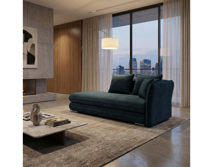 Leňoška s úložným priestorom Lamba P - modrá