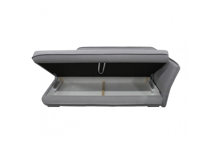 Leňoška s úložným priestorom Lamba P - sivá