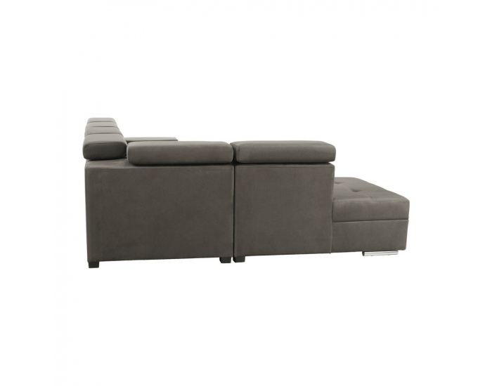 Rohová sedačka U s rozkladom a úložným priestorom Lamora U L - sivohnedá (taupe)