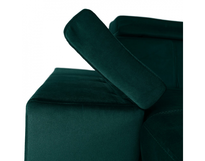 Rohová sedačka U s rozkladom a úložným priestorom Lamora U P - smaragdová