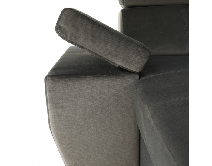 Rohová sedačka U s rozkladom a úložným priestorom Lamora U P - sivohnedá (taupe)