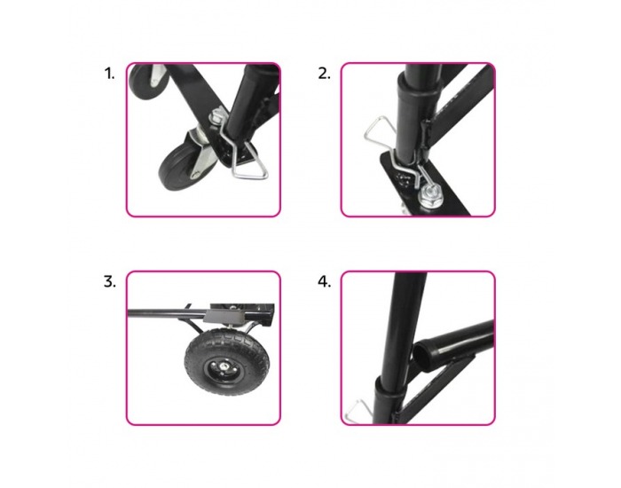 Skladový vozík 2v1 Lamy New - červená / čierna