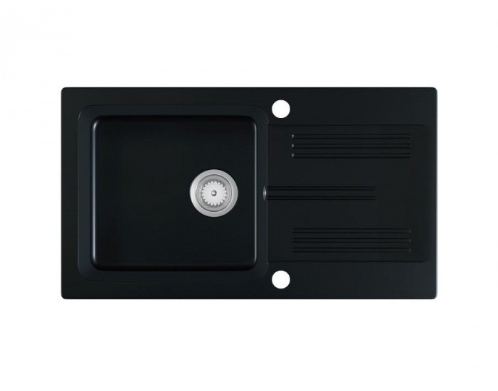 Granitový kuchynský drez Laneo 78x44 cm - čierna