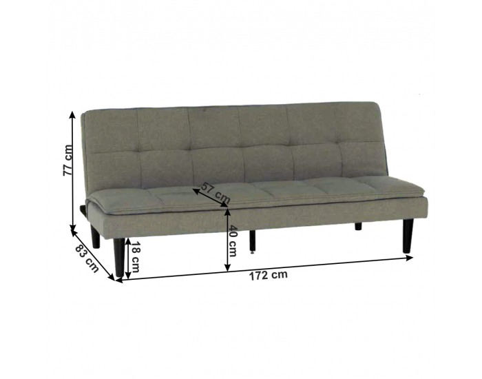 Rozkladacia pohovka Larama - svetlosivá