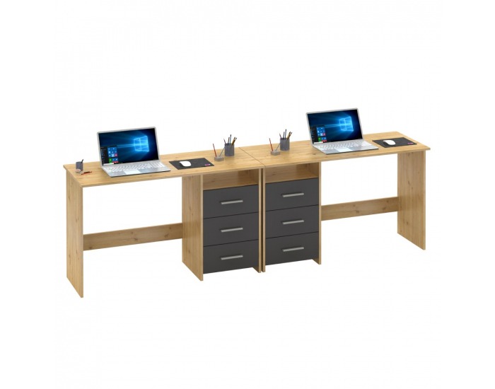 Univerzálny PC stolík Laristote New L/P - dub artisan / grafit