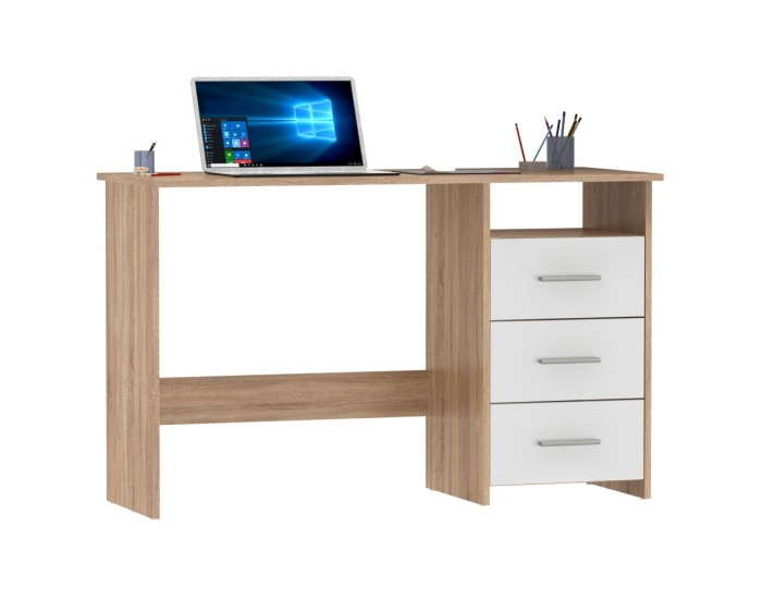 Univerzálny PC stolík Laristote New L/P - dub sonoma / biela