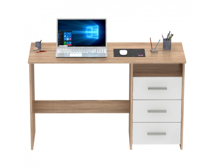 Univerzálny PC stolík Laristote New L/P - dub sonoma / biela
