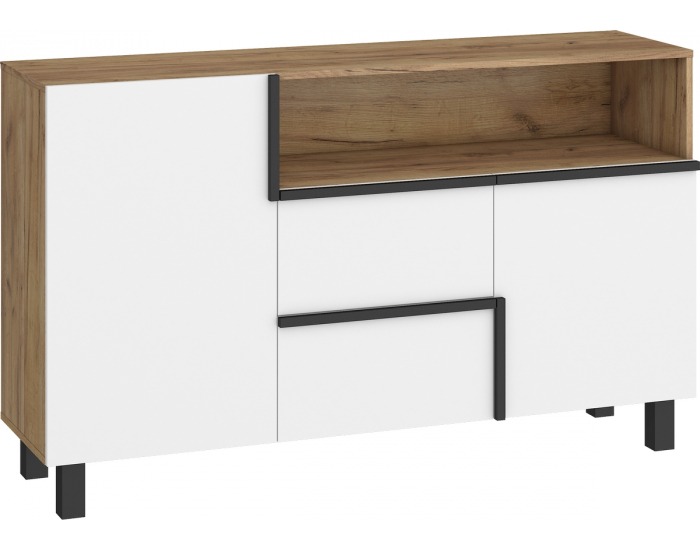 Komoda Lars LAR-02 - craft zlatý / biela