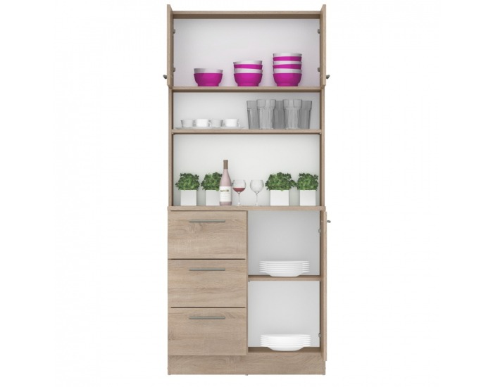 Trojdverový kredenc Laset New - dub sonoma