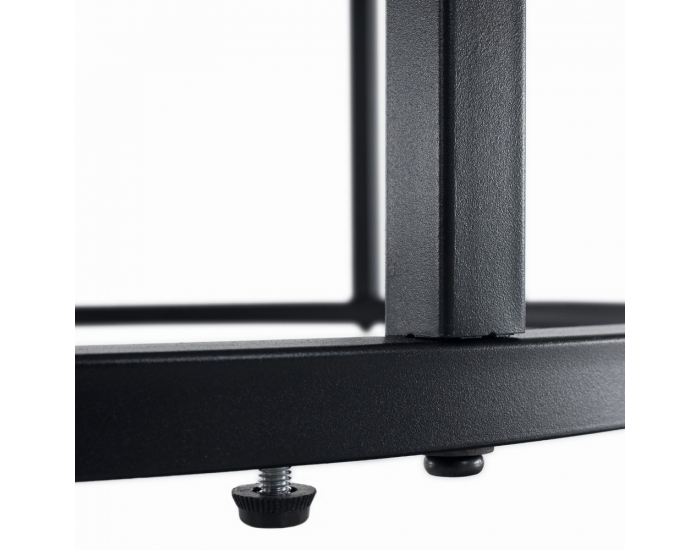 Konferenčný stolík (2 ks) Lastro - biely mramor / čierna